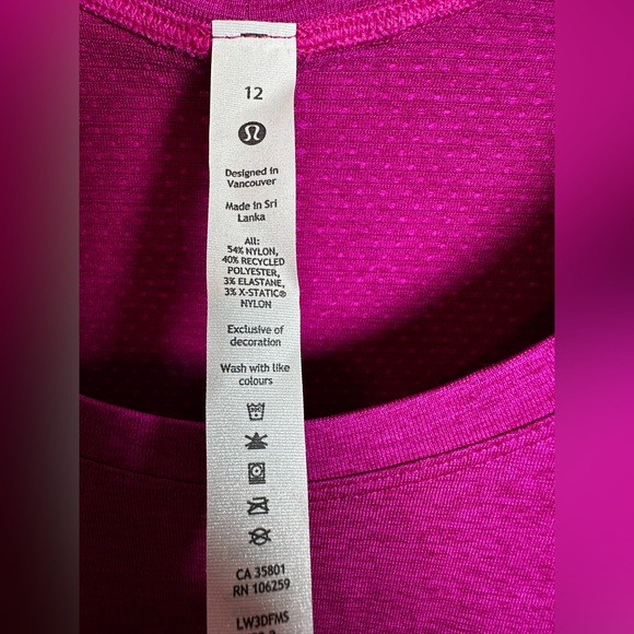 lululemon athletica Magenta swifly tech Short Sleeve Tee - Picture 2 of 6
